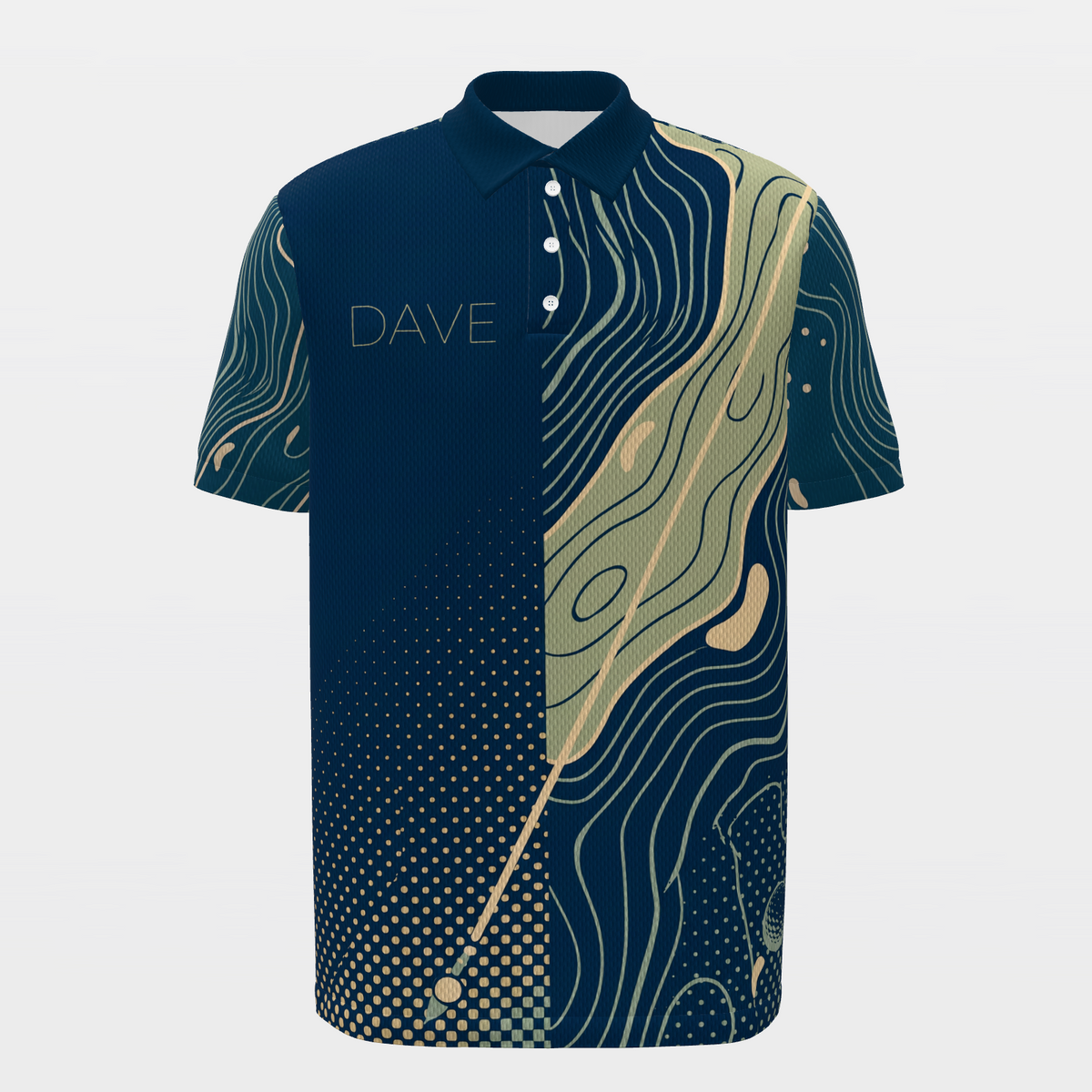 Contour Ball Trail Golf Polo Shirt – Front product view