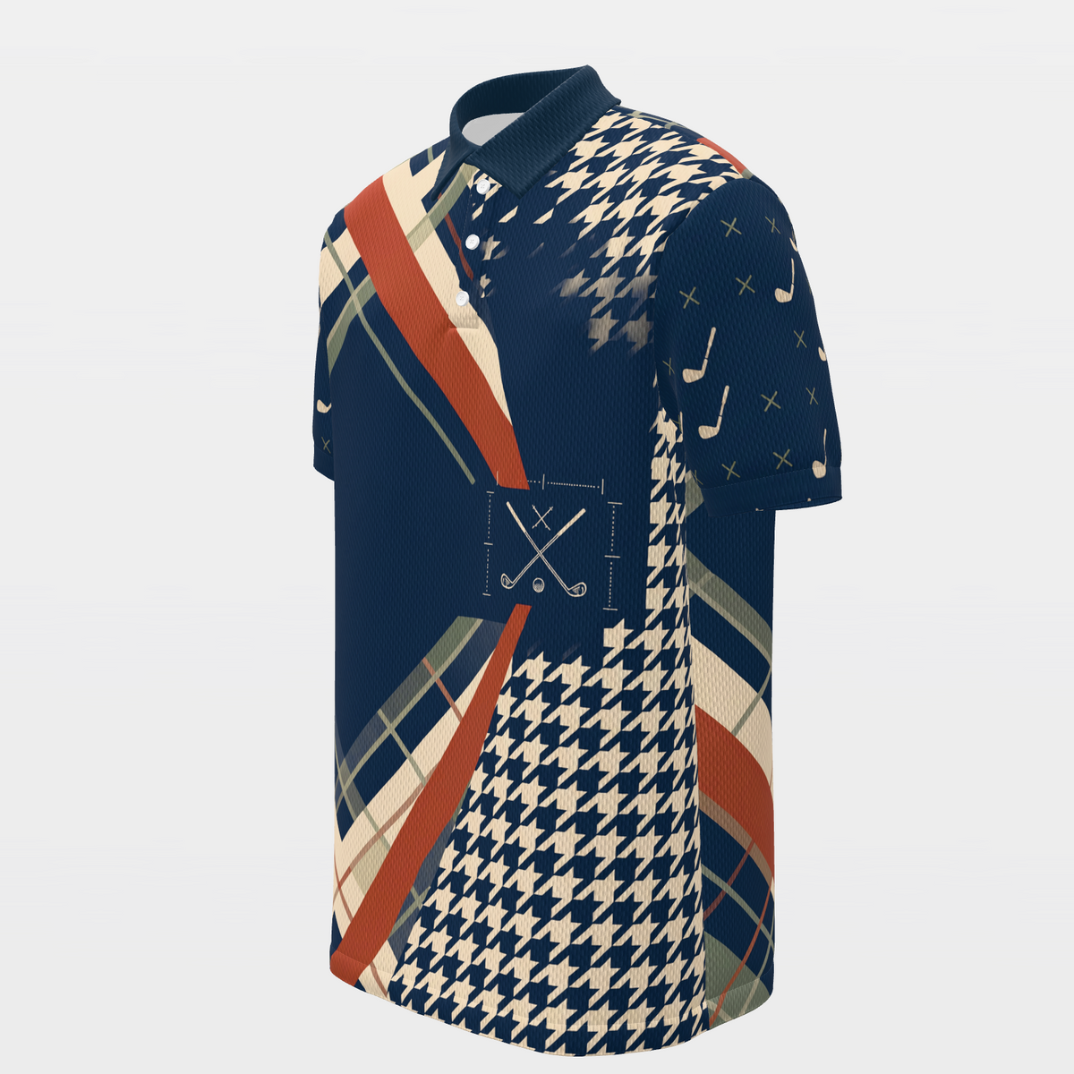 Heritage Chevron Golf Polo Shirt – Front Left product view
