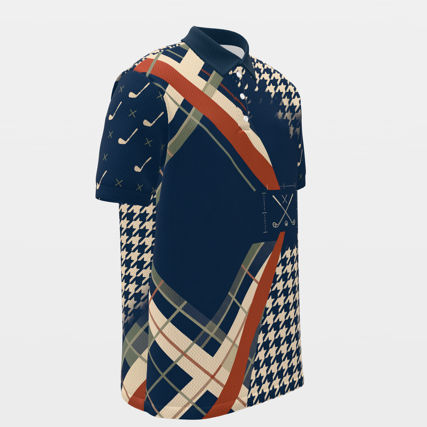 Heritage Chevron Golf Polo Shirt – Front Right product view