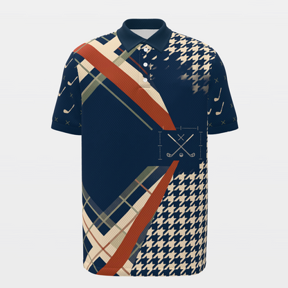 Heritage Chevron Golf Polo Shirt – Front product view