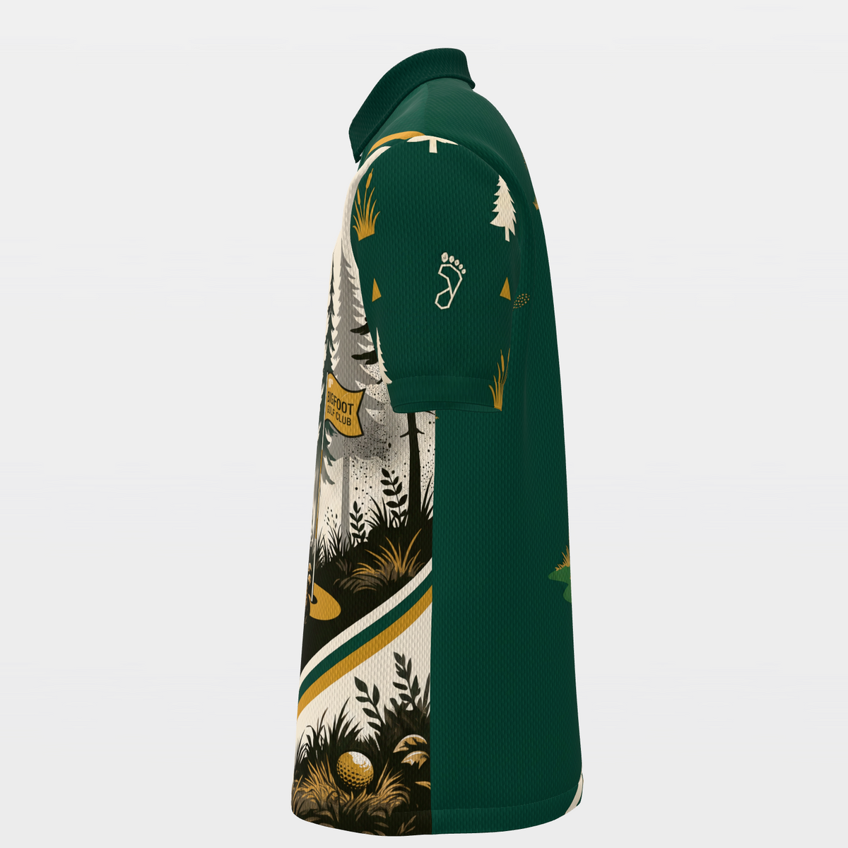 Bigfoot Pine Rail Golf Polo Shirt – Left product view