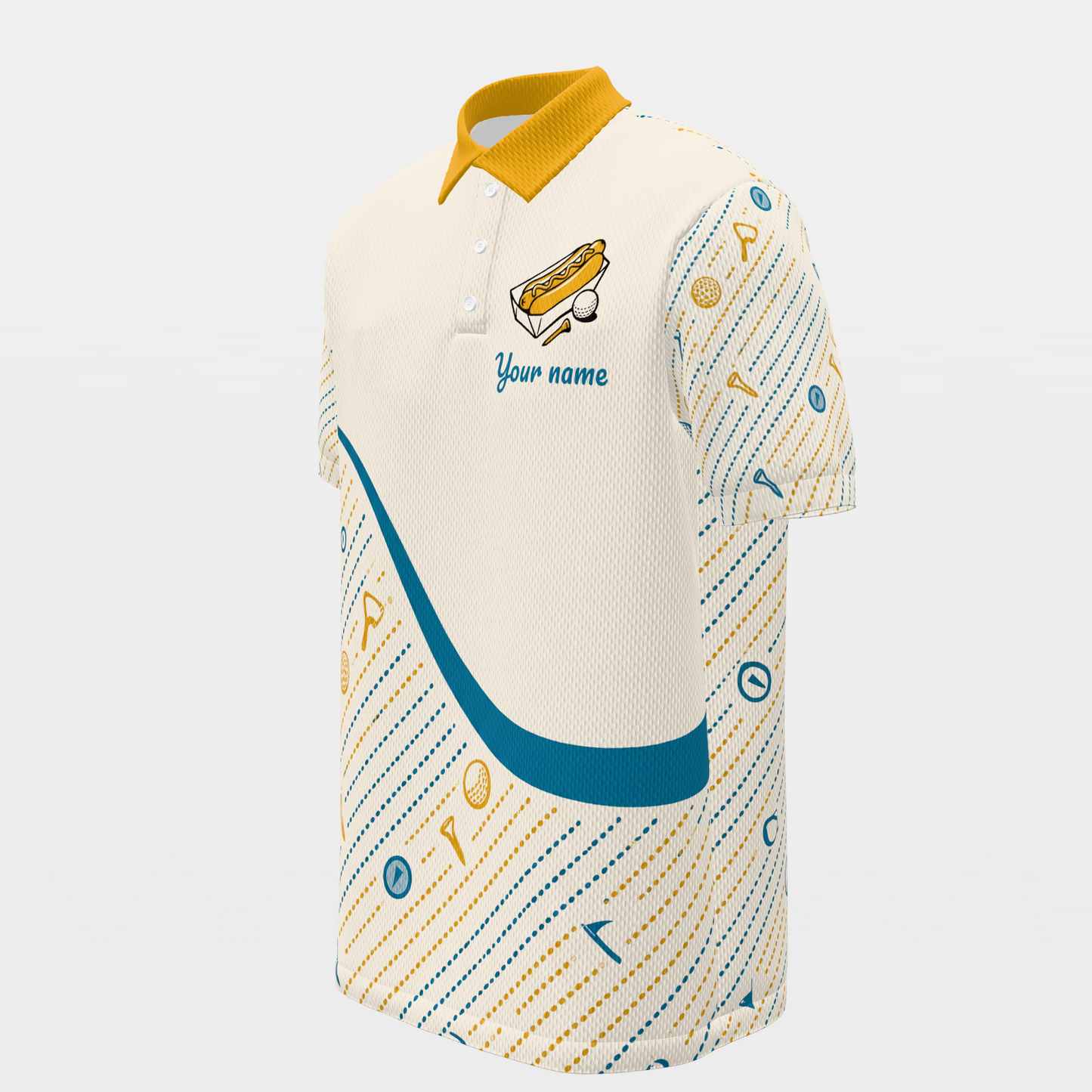 Turn Dog Micro Grid Golf Polo Shirt – Front Left product view