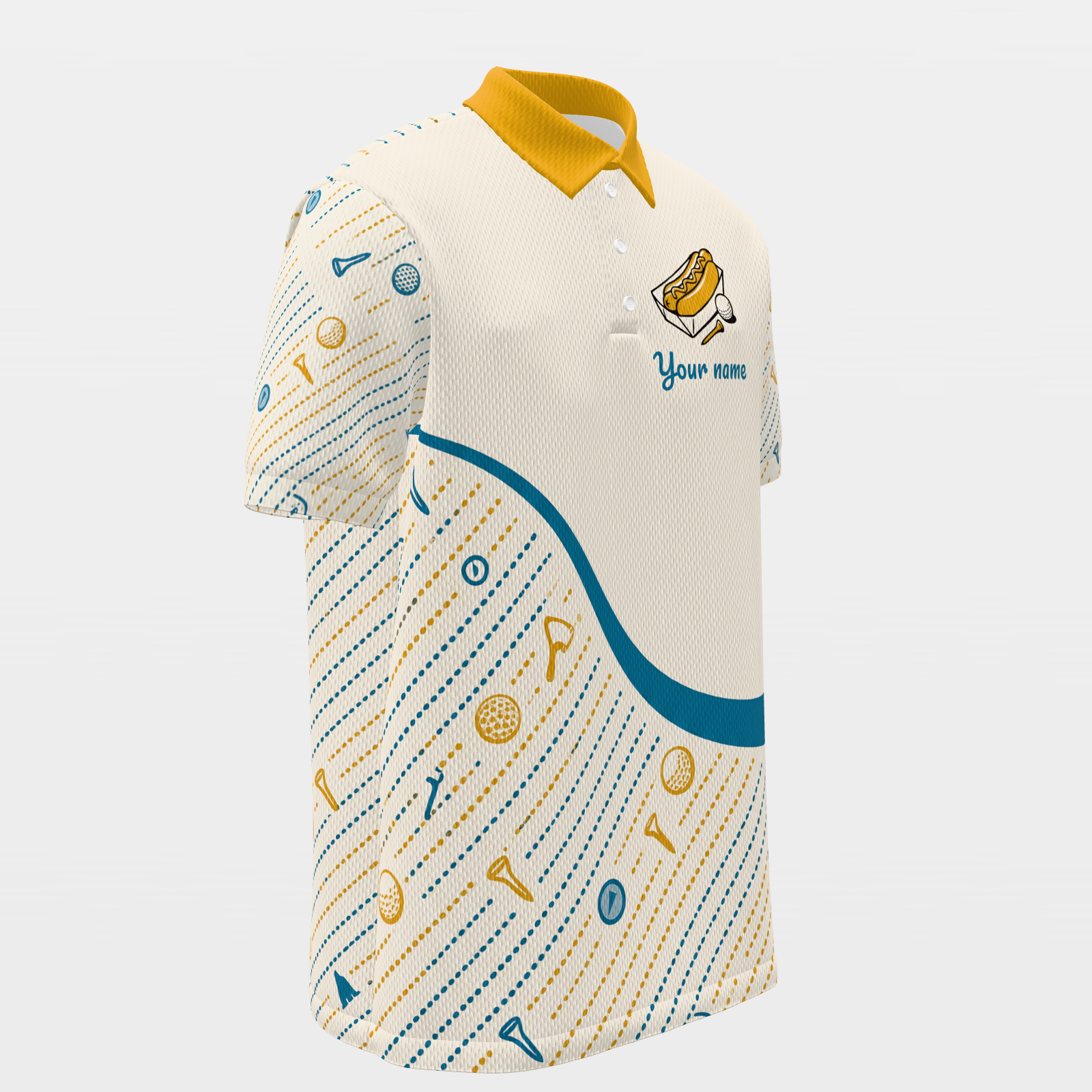 Turn Dog Micro Grid Golf Polo Shirt – Front Right product view