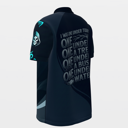Reaper One Under Golf Polo Shirt – Back Left product view