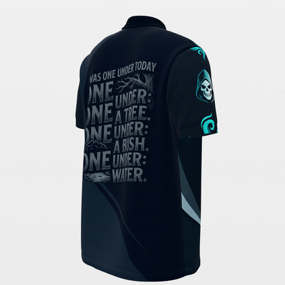 Reaper One Under Golf Polo Shirt – Back Right product view