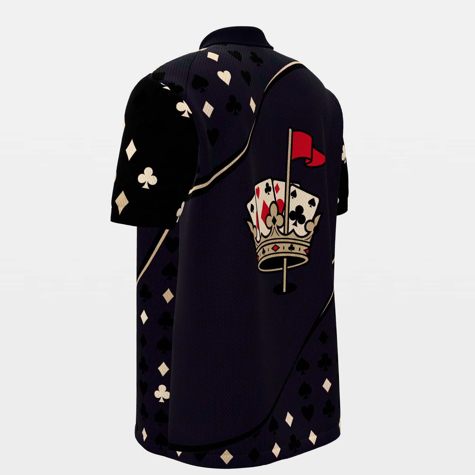 Queen of the Fairway Golf Polo Shirt – Back Left product view