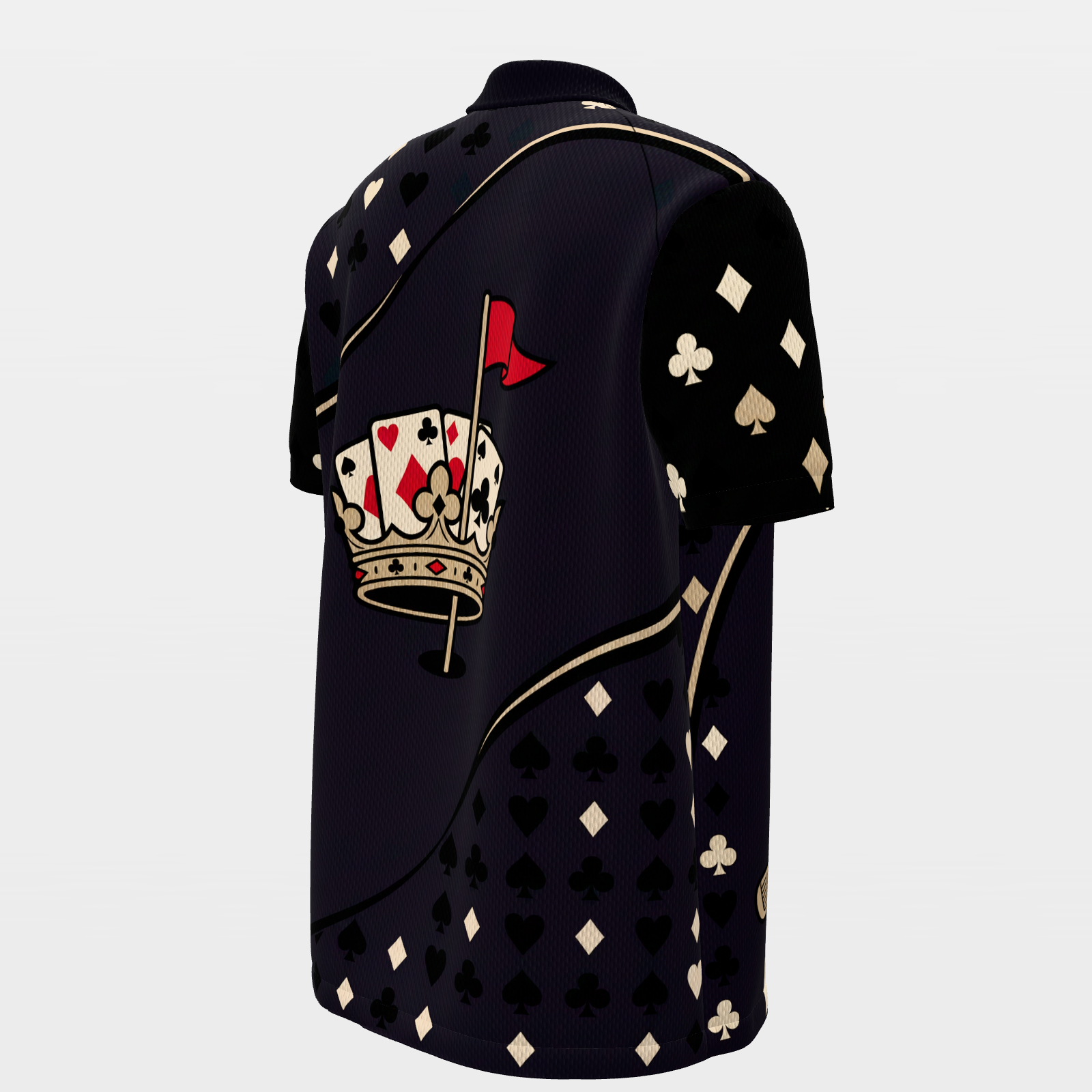 Queen of the Fairway Golf Polo Shirt – Back Right product view