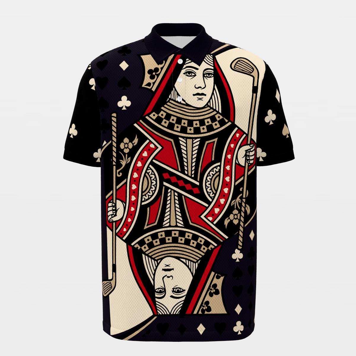 Queen of the Fairway Golf Polo Shirt – Front product view
