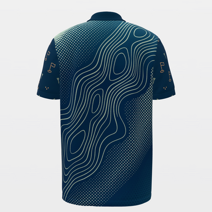 Sage Contour Round Golf Polo Shirt – Back product view