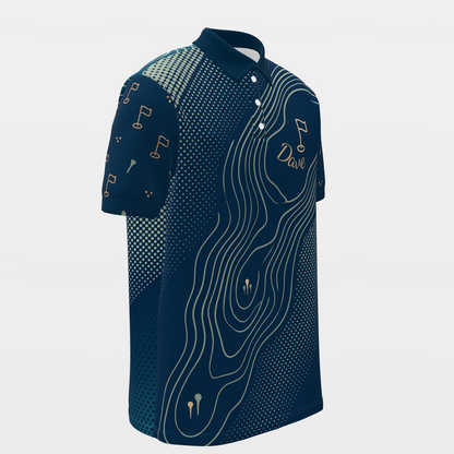 Sage Contour Round Golf Polo Shirt – Front Right product view