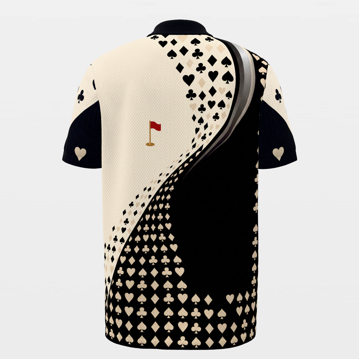 Suit Flight Geometry — Hem Entry Golf Polo Shirt – Back product view