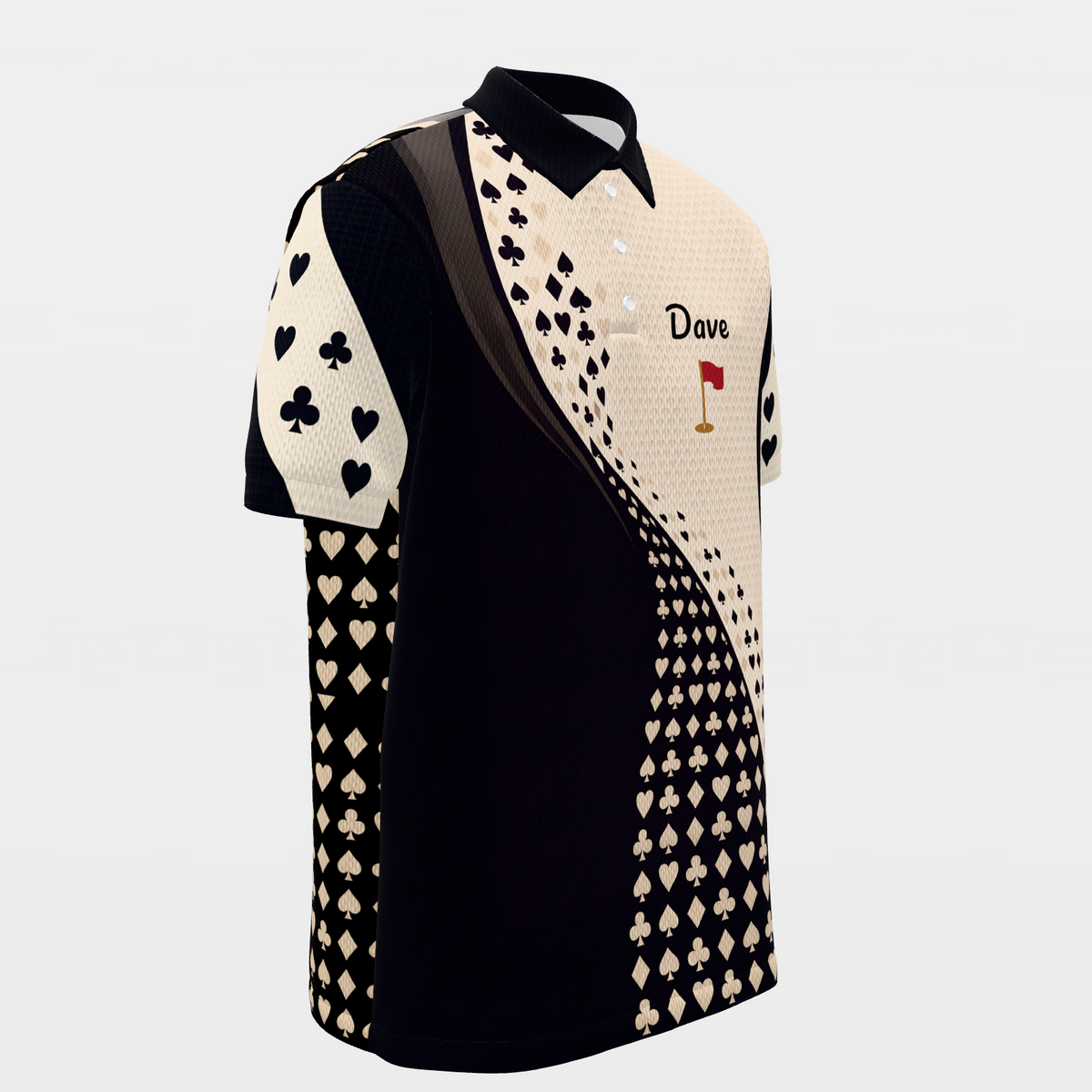 Suit Flight Geometry — Hem Entry Golf Polo Shirt – Front Right product view