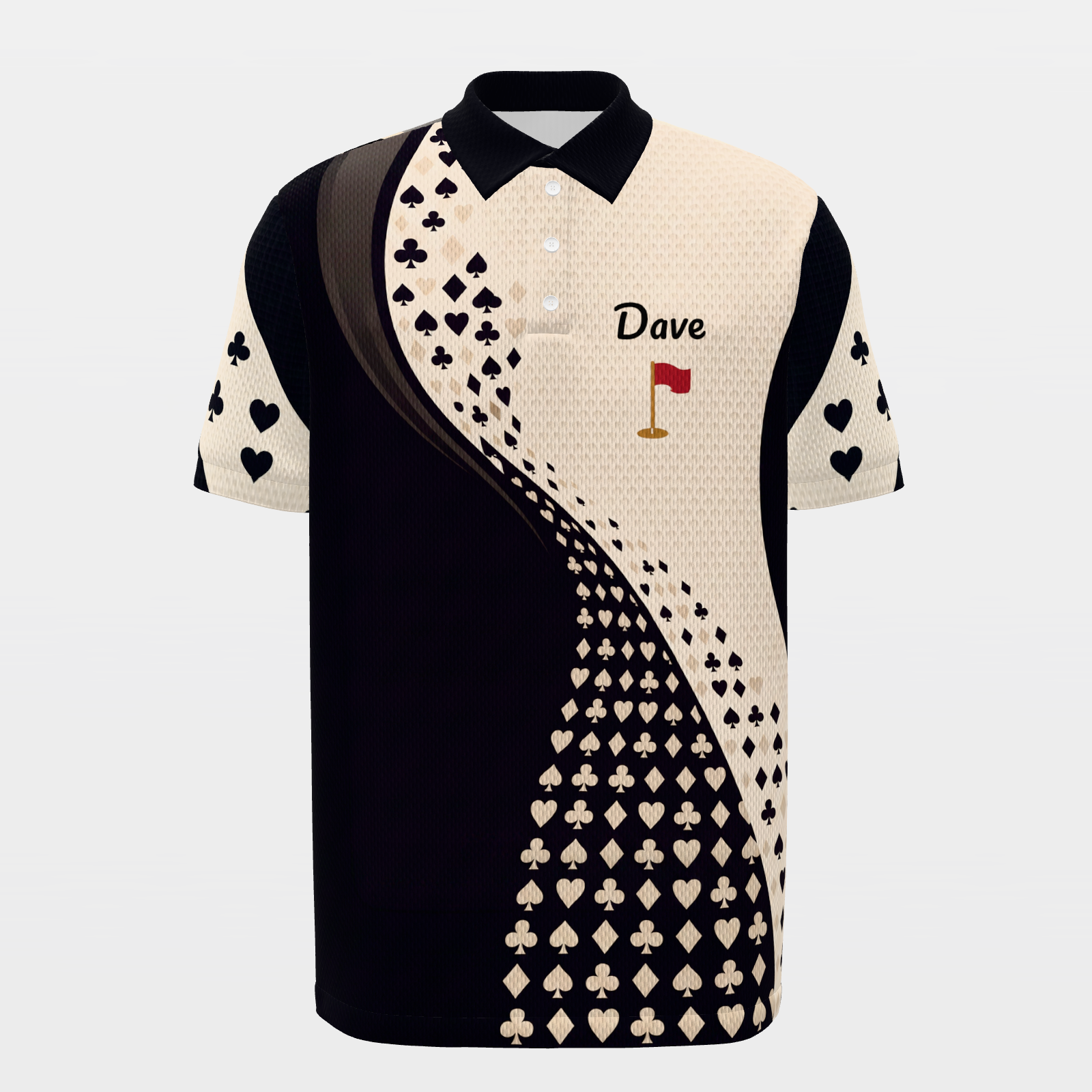 Suit Flight Geometry — Hem Entry Golf Polo Shirt – Front product view