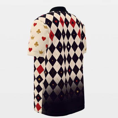 Four Suits Technical — Open Field Golf Polo Shirt – Back Left product view