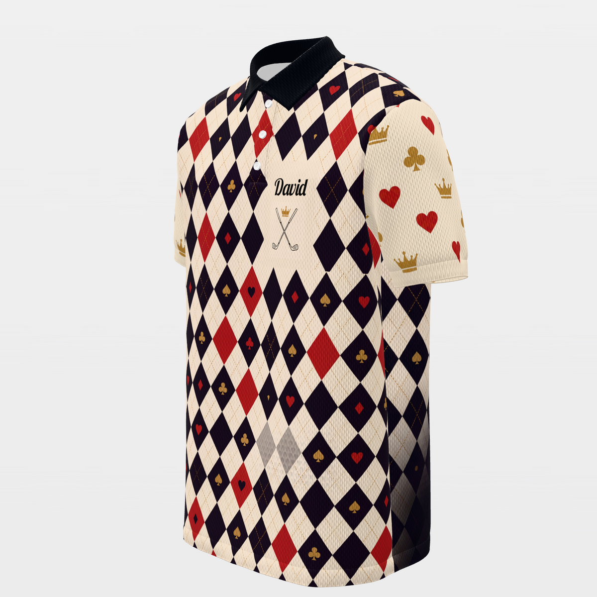 Four Suits Technical — Open Field Golf Polo Shirt – Front Left product view