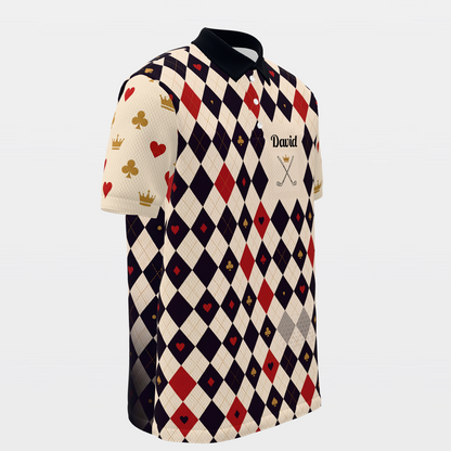 Four Suits Technical — Open Field Golf Polo Shirt – Front Right product view