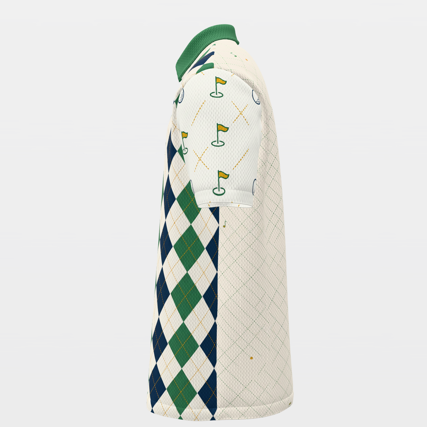 Dimple Dot Fade — Course Echo Golf Polo Shirt – Left product view