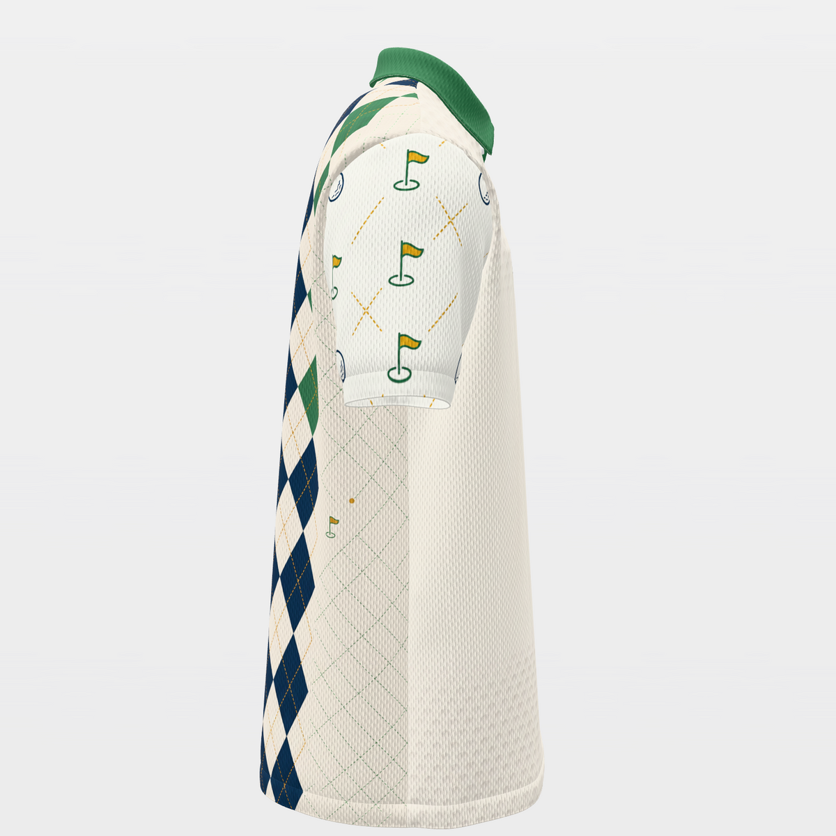 Dimple Dot Fade — Course Echo Golf Polo Shirt – Right product view