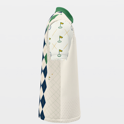 Dimple Dot Fade — Course Echo Golf Polo Shirt – Right product view