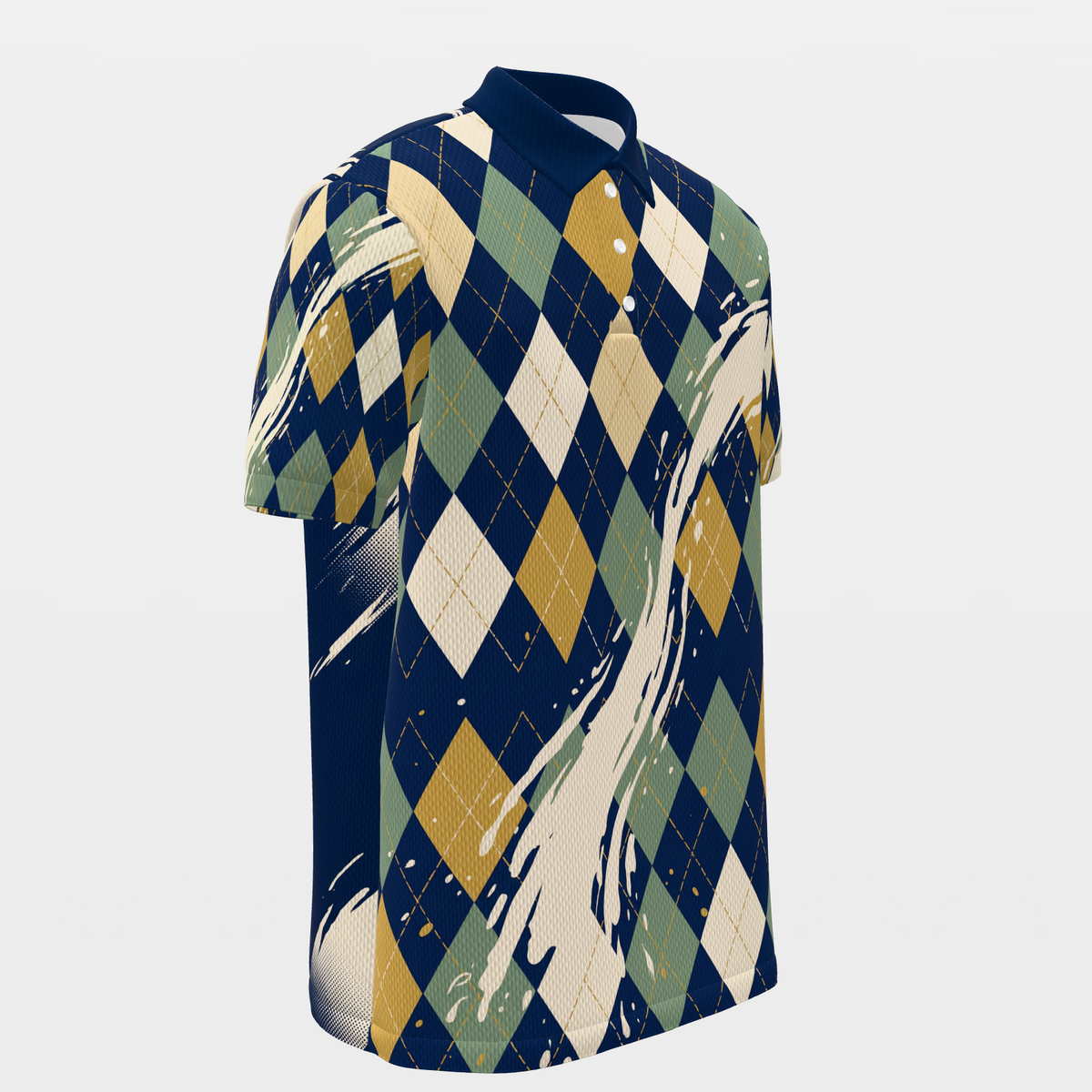 Drinking Team Poster — Hem Entry Golf Polo Shirt – Front Right product view