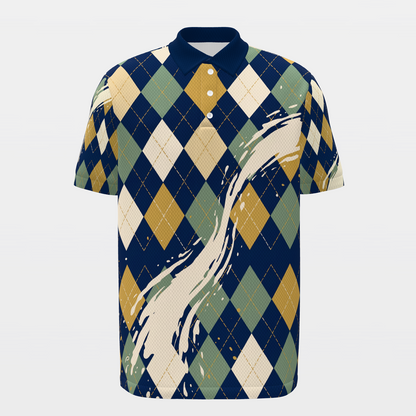 Drinking Team Poster — Hem Entry Golf Polo Shirt – Front product view