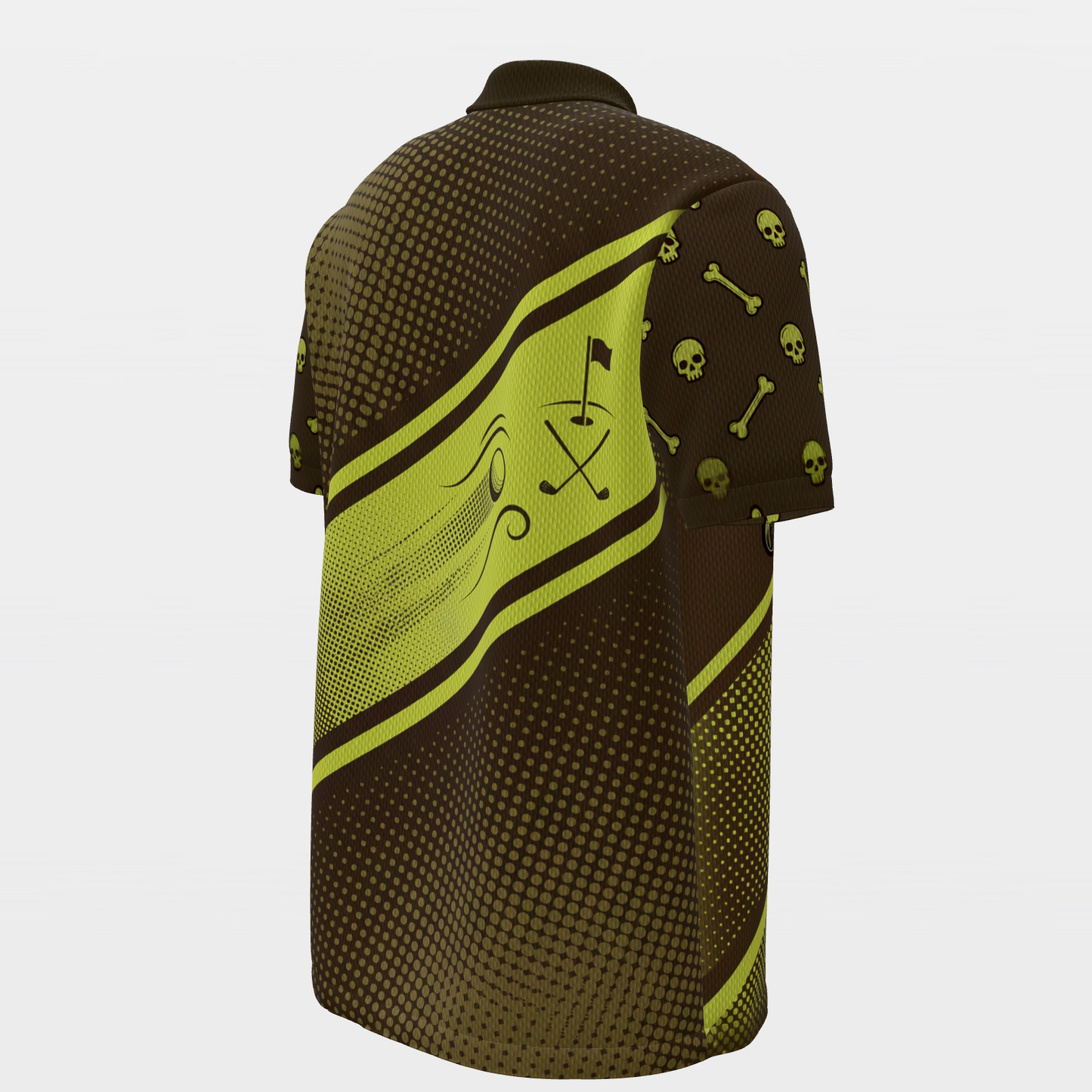 Dead Center Velocity Golf Polo Shirt – Back Right product view
