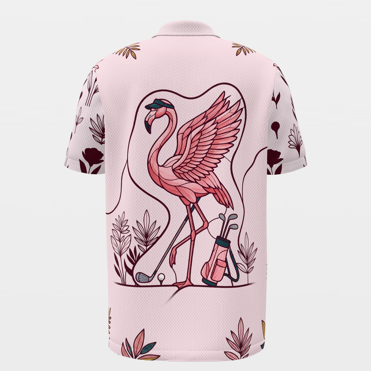 Birdie Garden Reveal Golf Polo Shirt – Back product view