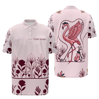 Birdie Garden Reveal Golf Polo Shirt – Front Back product view
