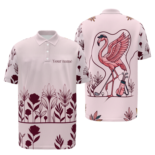 Birdie Garden Reveal Golf Polo Shirt – Front Back product view