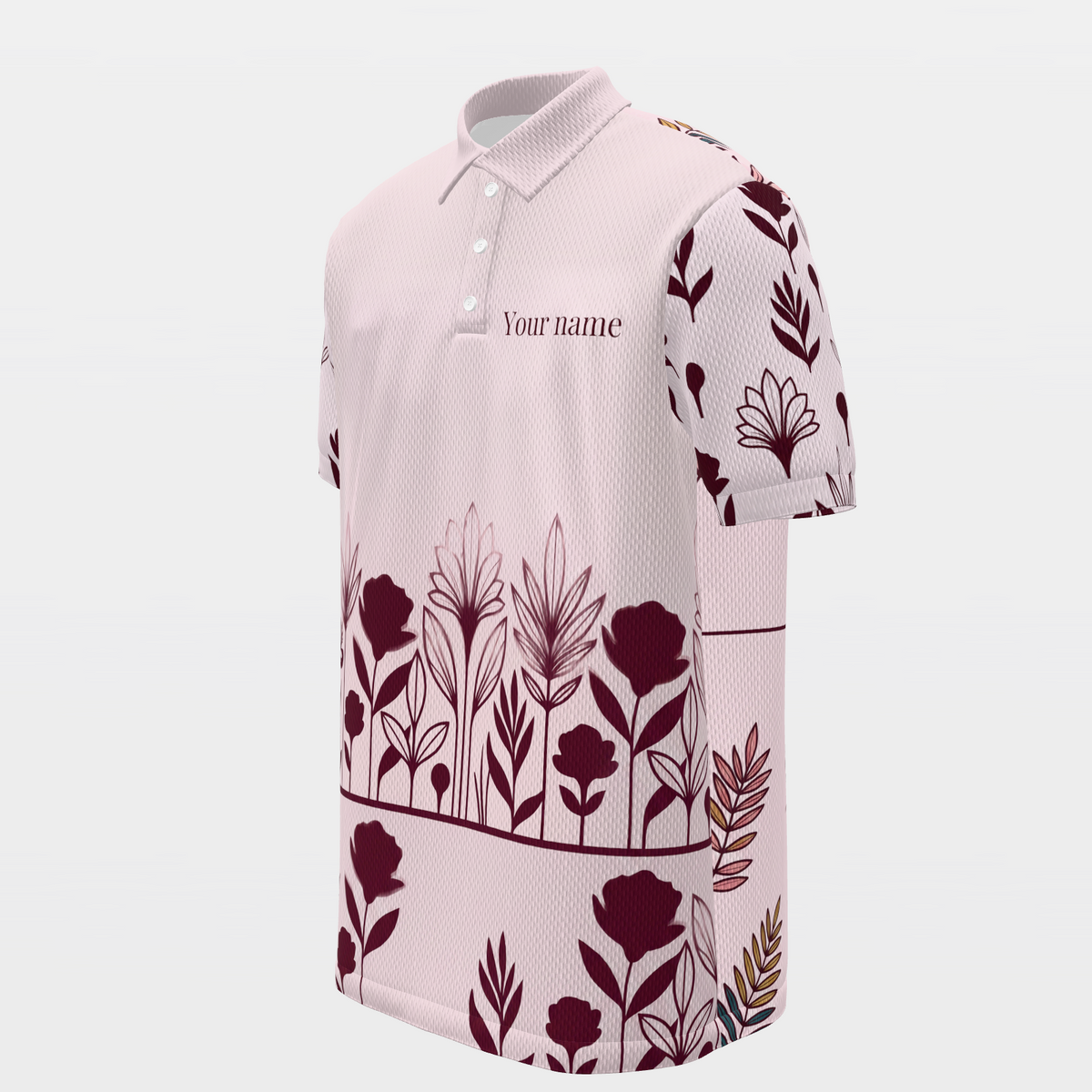 Birdie Garden Reveal Golf Polo Shirt – Front Left product view