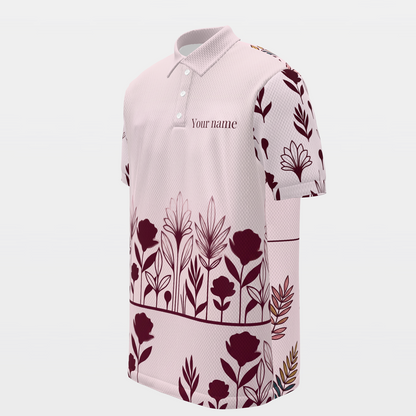 Birdie Garden Reveal Golf Polo Shirt – Front Left product view