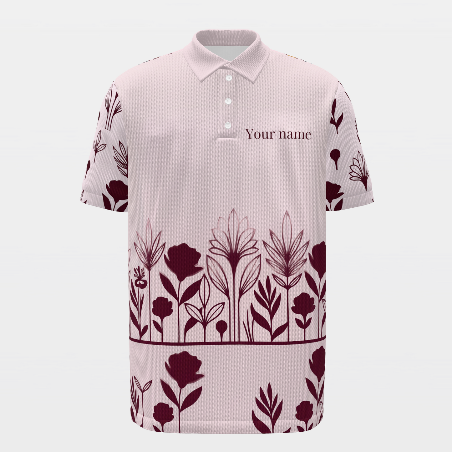 Birdie Garden Reveal Golf Polo Shirt – Front product view