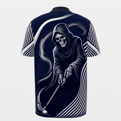 Last Putt Distortion Golf Polo Shirt – Back product view