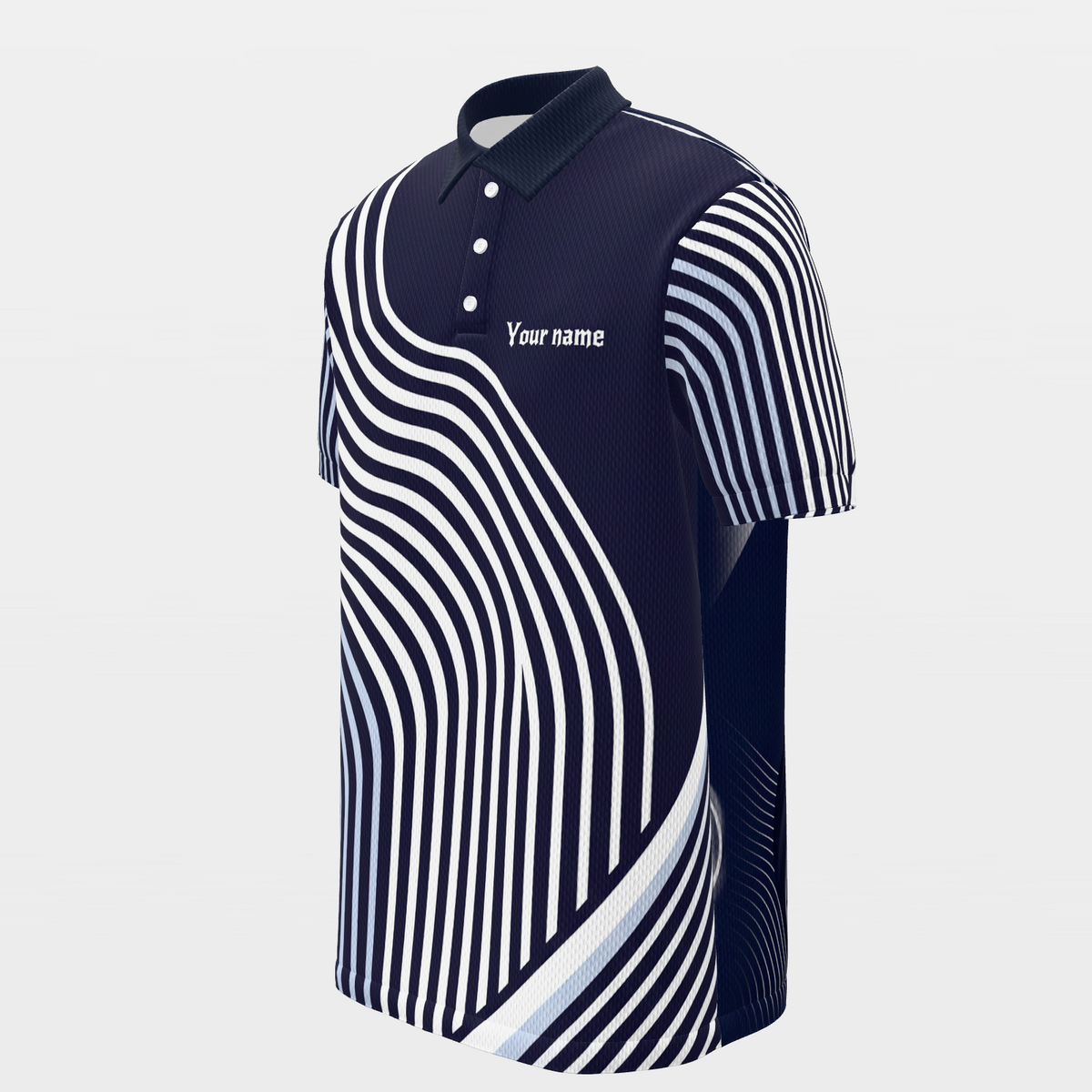 Last Putt Distortion Golf Polo Shirt – Front Left product view