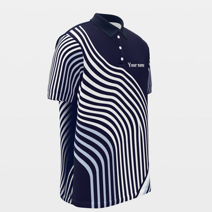 Last Putt Distortion Golf Polo Shirt – Front Right product view