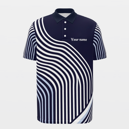 Last Putt Distortion Golf Polo Shirt – Front product view