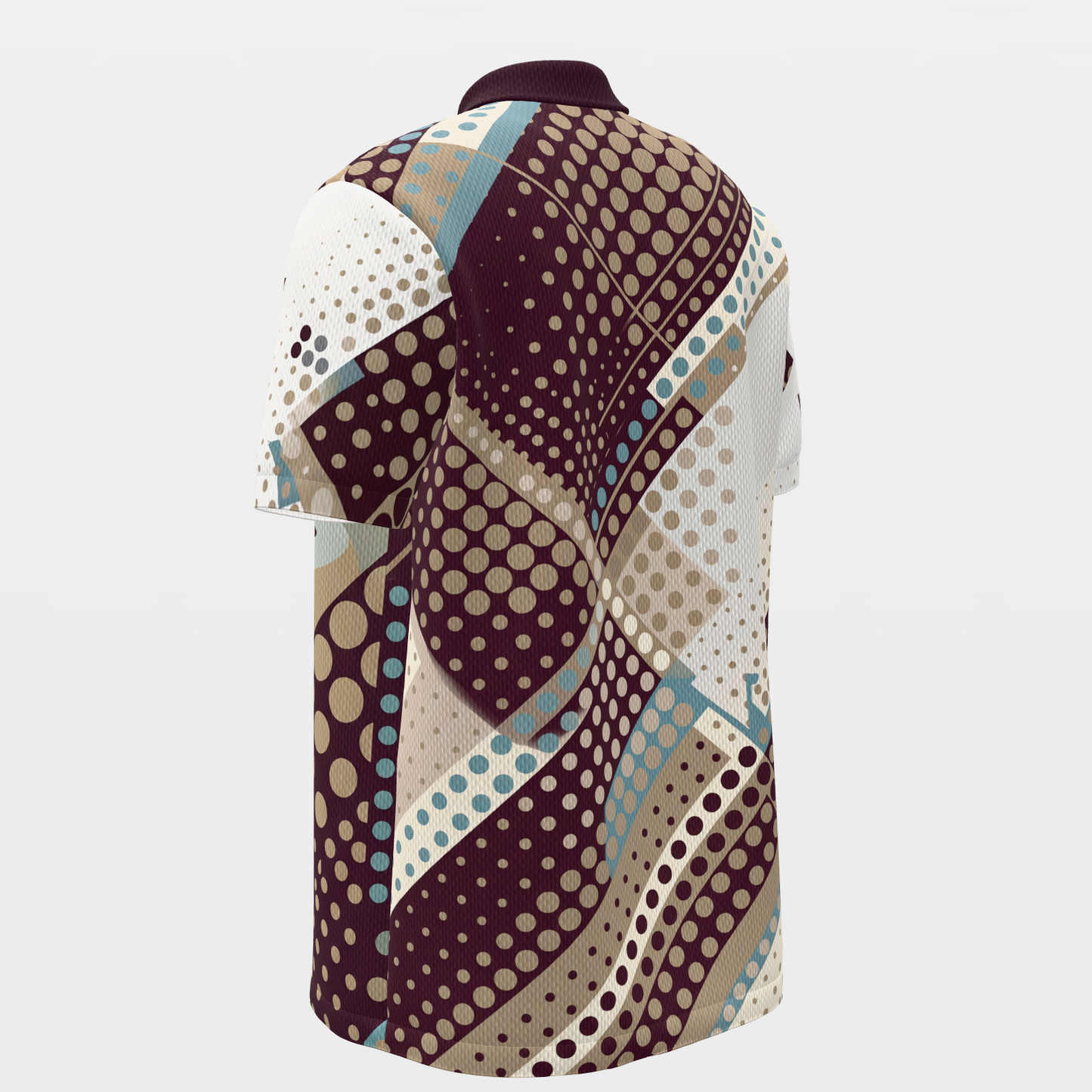 Cart Path Punctuation Golf Polo Shirt – Back Left product view