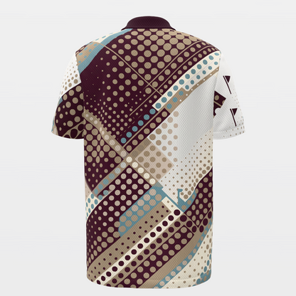 Cart Path Punctuation Golf Polo Shirt – Back product view