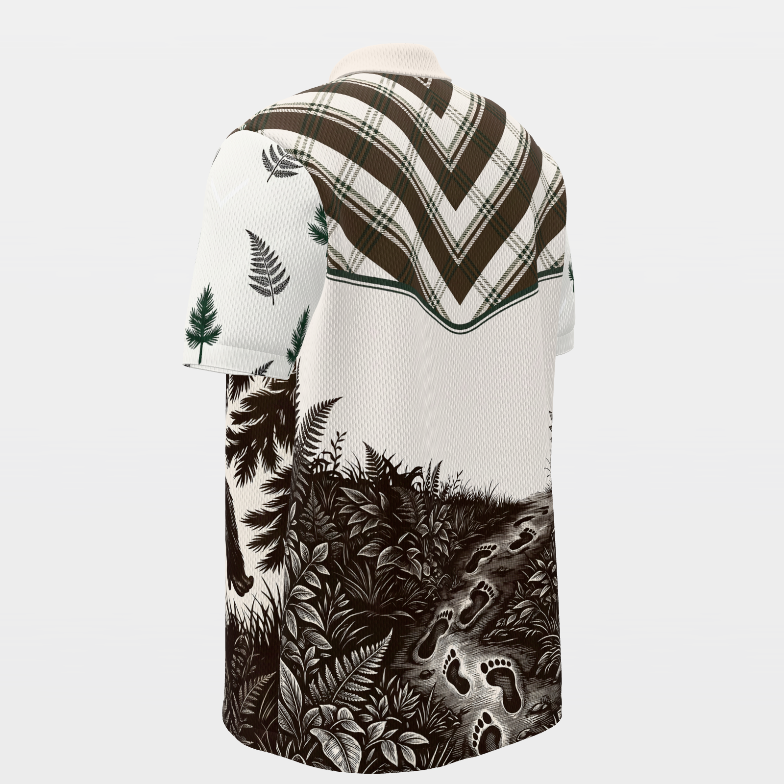 Clubhouse Cryptid Golf Polo Shirt – Back Left product view
