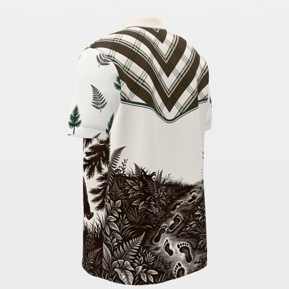 Clubhouse Cryptid Golf Polo Shirt – Back Left product view