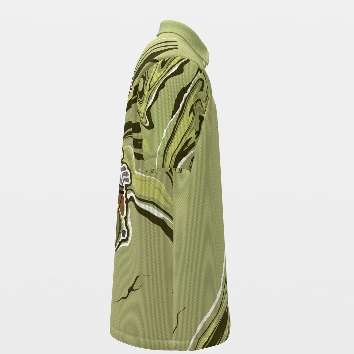 Swamp Cart Current Golf Polo Shirt – Right product view