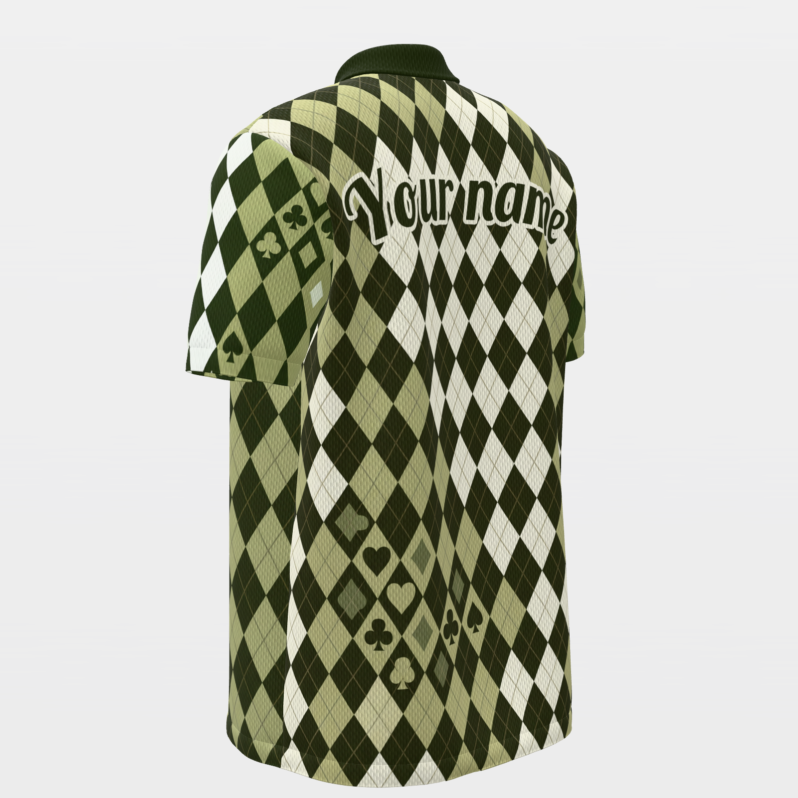Wild Card Driver Golf Polo Shirt – Back Left product view