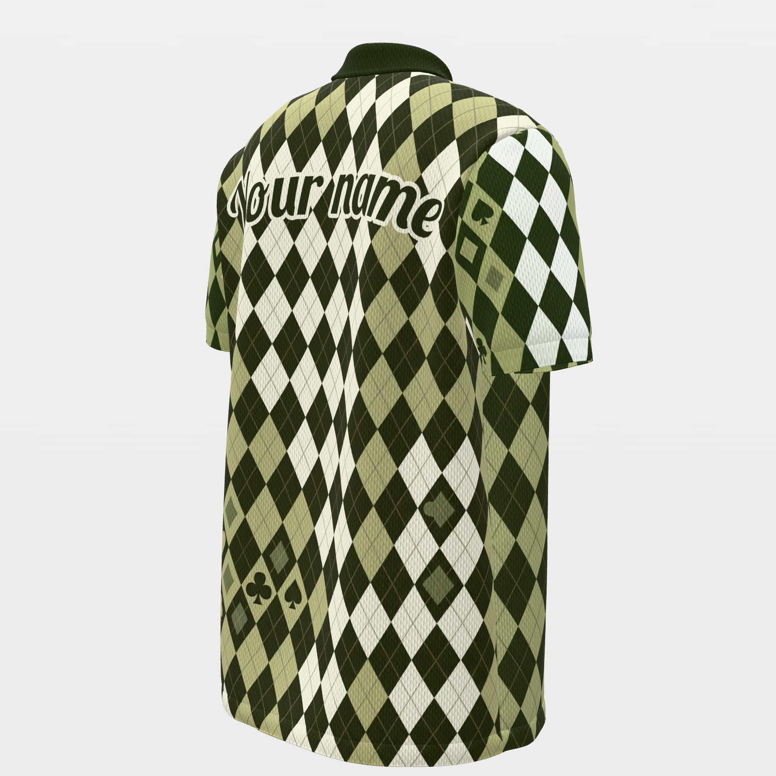 Wild Card Driver Golf Polo Shirt – Back Right product view