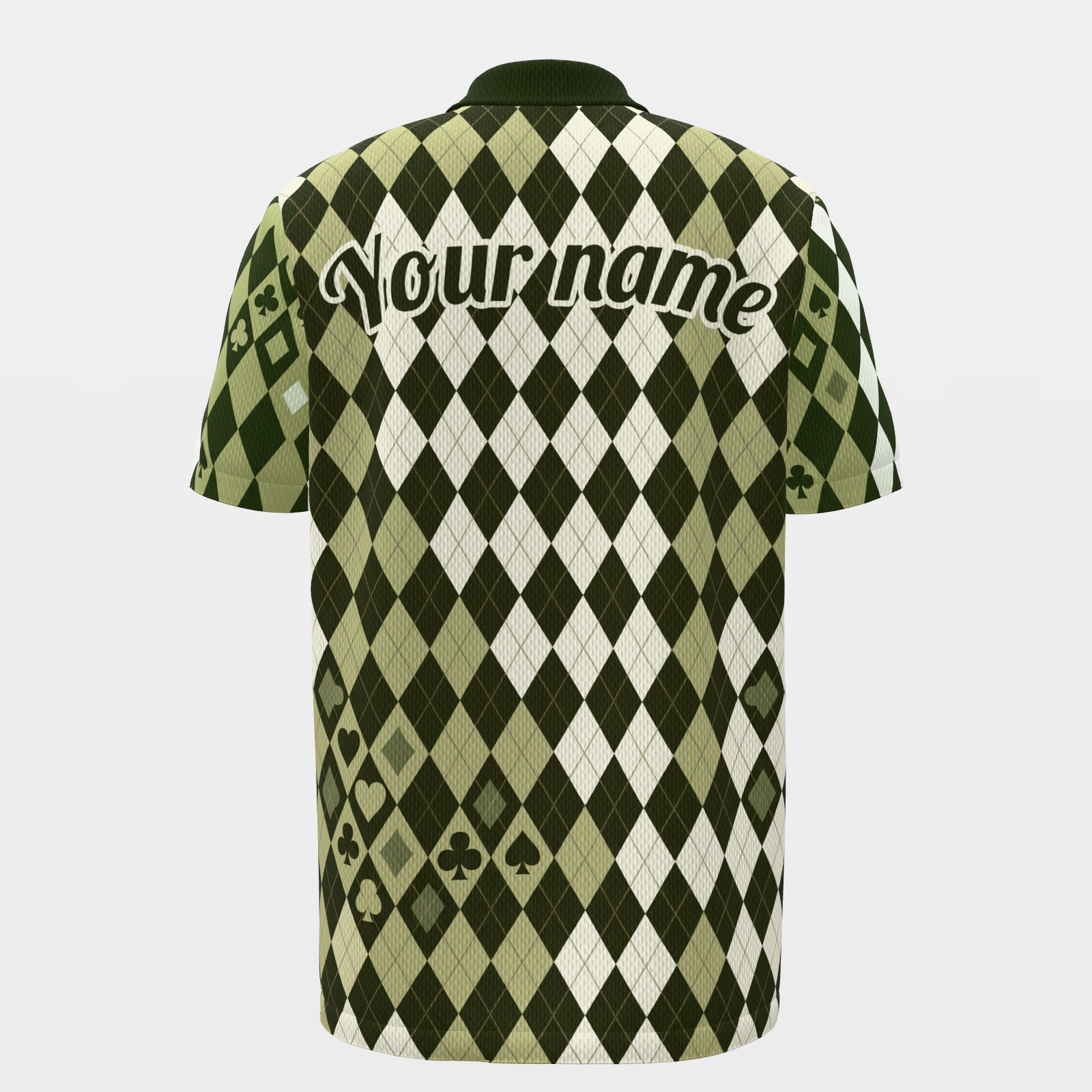 Wild Card Driver Golf Polo Shirt – Back product view