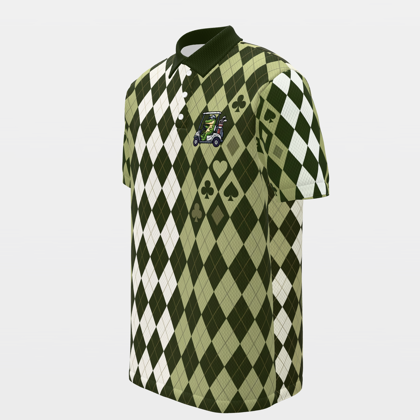 Wild Card Driver Golf Polo Shirt – Front Left product view
