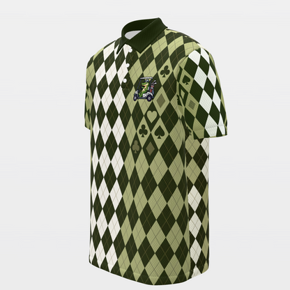 Wild Card Driver Golf Polo Shirt – Front Left product view