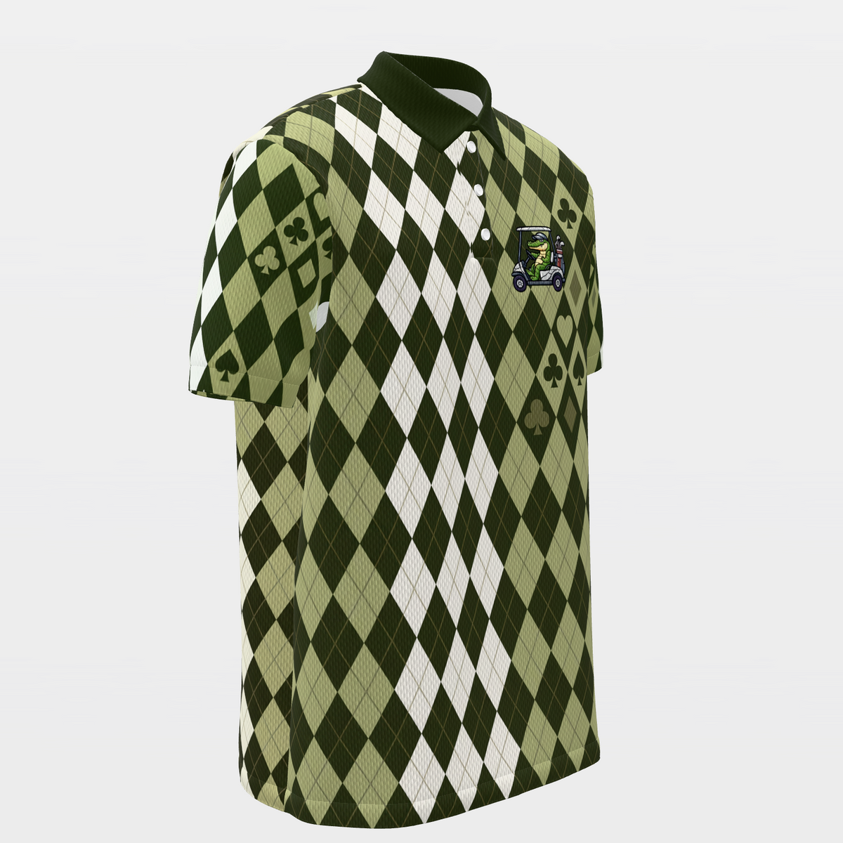 Wild Card Driver Golf Polo Shirt – Front Right product view
