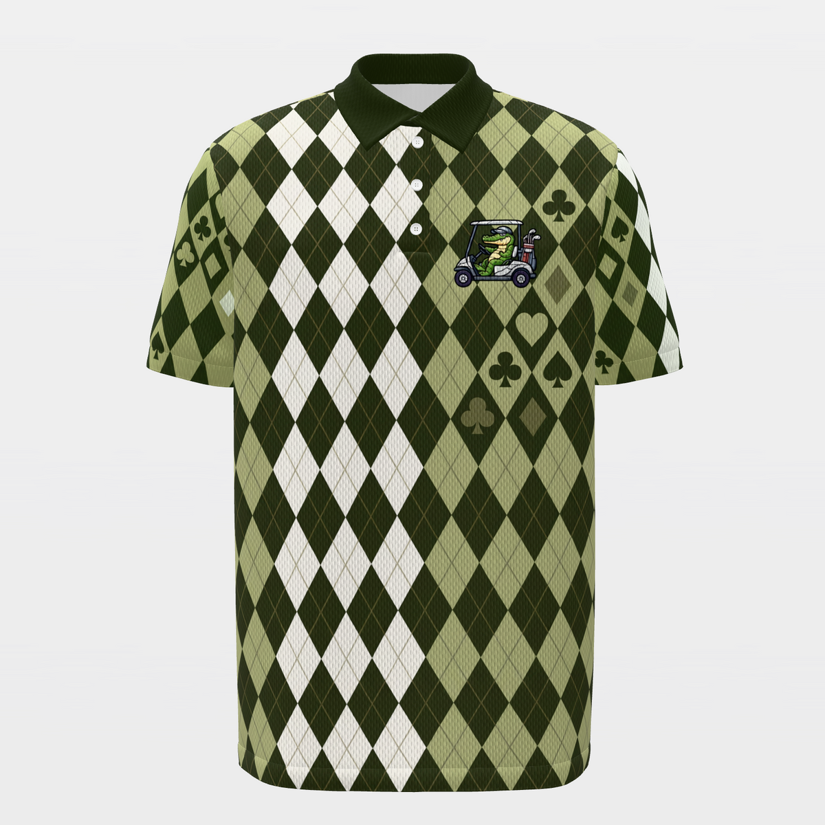 Wild Card Driver Golf Polo Shirt – Front product view