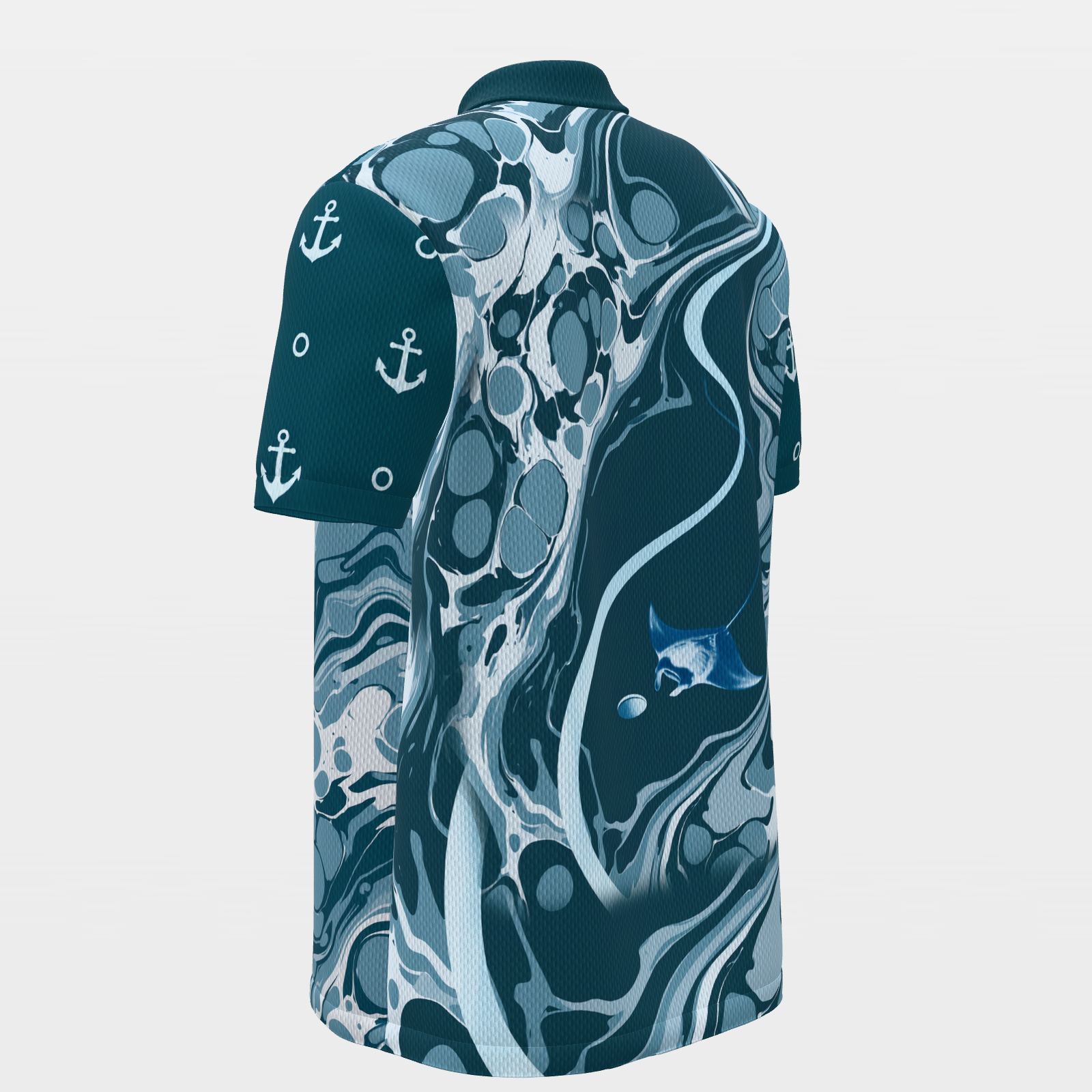 Water Hazard Glide Golf Polo Shirt – Back Left product view