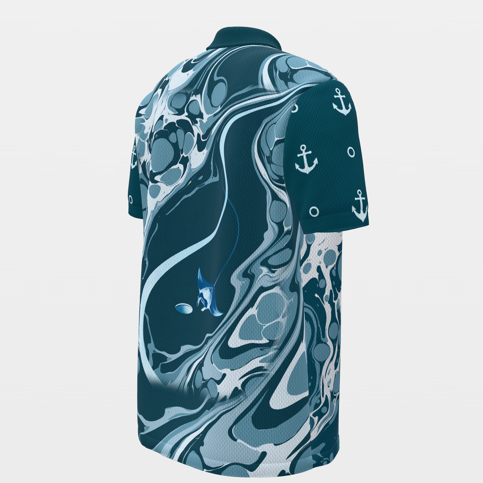 Water Hazard Glide Golf Polo Shirt – Back Right product view